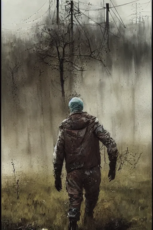 Prompt: Stalker from Chernobyl by jakub Różalski, highly detailed, hyper realistic, trending on artstation