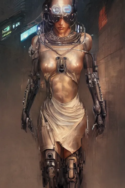 Prompt: Ultra realistic illustration, cyberpunk,sci-fi, fantasy, intricate, elegant, highly detailed, digital painting, artstation, concept art, smooth, sharp focus, illustration, cyborg woman with dirt on the street, begging for alms, Ultra realistic art by artgerm and greg rutkowski and alphonse mucha