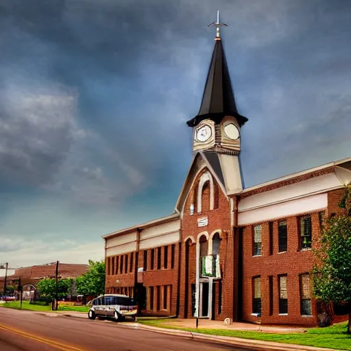 Prompt: promotional photo of Cullman, Alabama, award winning photo, artstation, cinematic, 8k quality,