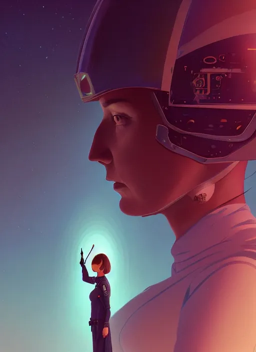 Prompt: highly detailed surreal vfx portrait of a female pilot, dune, analogous colors, stephen bliss, unreal engine, greg rutkowski, loish, rhads, beeple, makoto shinkai and lois van baarle, ilya kuvshinov, rossdraws, tom bagshaw, alphonse mucha, global illumination, detailed and intricate environment