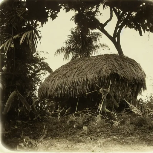 Image similar to lost film footage of a sacred ( ( ( indigenous ) ) ) artifact in the middle of the ( ( ( ( ( ( ( ( ( ( tropical jungle ) ) ) ) ) ) ) ) ) ) / ethnographic object / film still / cinematic / enhanced / 1 9 0 0 s / black and white / grain