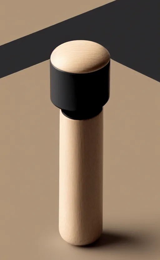 Image similar to a stylish handheld coffee tamper ; designed by marc newsom, zaha hadid, blonde, joseph and joseph, dieter rams ; natural materials ; industrial design ; behance ; le manoosh ; pinterest ; if design award ; reddot design award