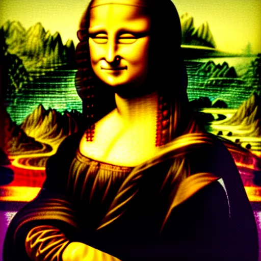 Image similar to mona lisa by lisa frank and jim lee