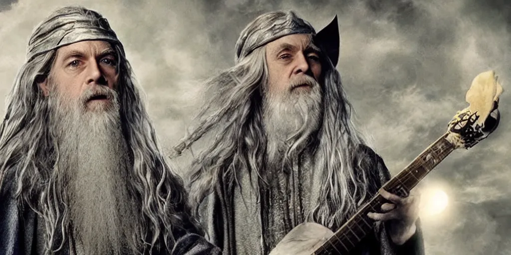 Prompt: kurt cobain as gandalf the wizard, highly detailed, marvel cinematic universe, mcu, photo