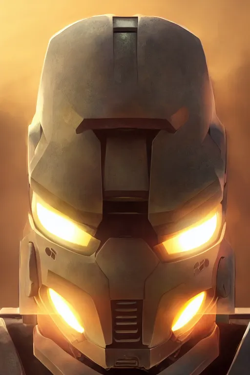 Image similar to robot ninja mask helmet halo master chief radiating a glowing aura global illumination ray tracing hdr fanart arstation by ian pesty and katarzyna da „ bek - chmiel