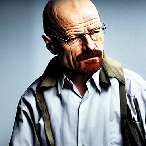 Image similar to walter white eating arugala, photography,