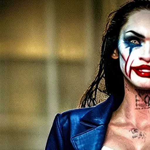 Image similar to megan fox as the joker