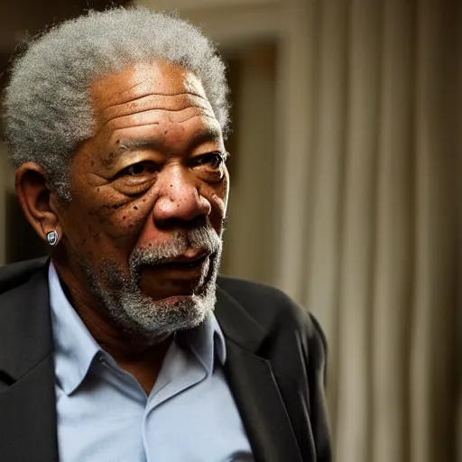 Image similar to still morgan freeman in peacky blinders