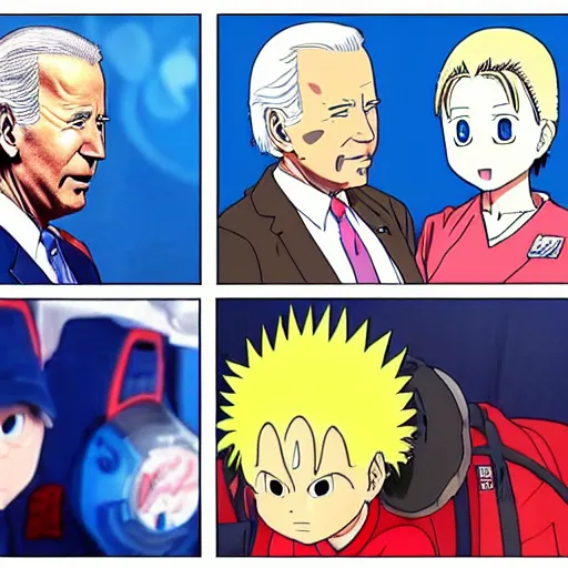 Image similar to Joe Biden anime Akira Toriyama