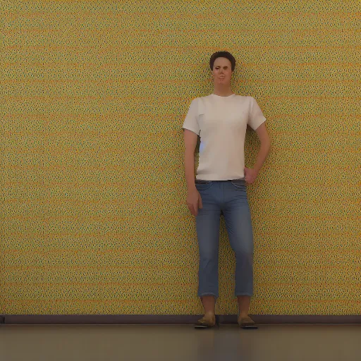 Prompt: 3 d render of jerma 9 8 5, jerma, in a liminal space, non - euclidean space, worn mono - yellow wallpaper, old moist carpet, inconsistently - placed fluorescent lighting, high octane, blender, 3 d render