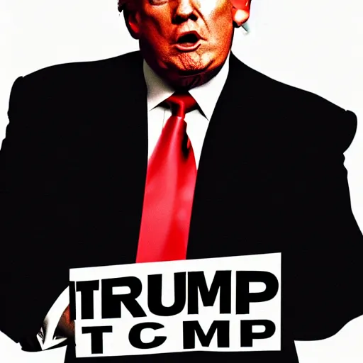 Image similar to donald trump as terminator, movie poster