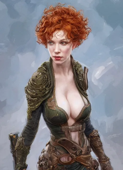 Image similar to Christina Hendricks as a ruggedly handsome heroine, tasteful, intricate, elegant, highly detailed, centered, digital painting, artstation, concept art, smooth, sharp focus, illustration, artgerm, donato giancola, Joseph Christian Leyendecker, WLOP