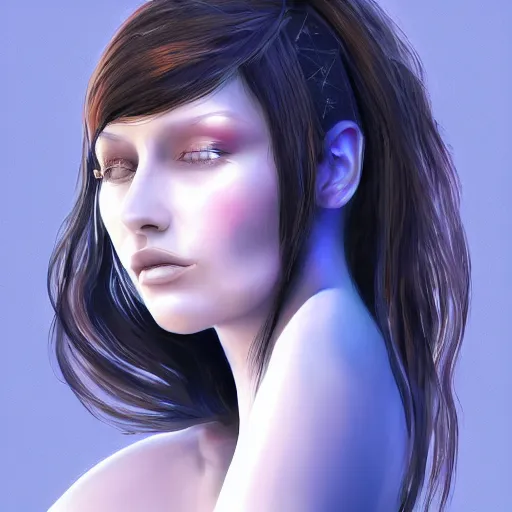 Prompt: portrait of a beautiful seductive artificial intelligence muse artstation concept art