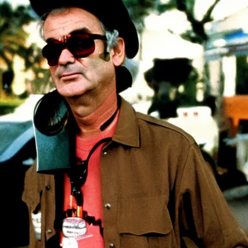 Prompt: bill murray as hunter thompson, movie still, promotional shot