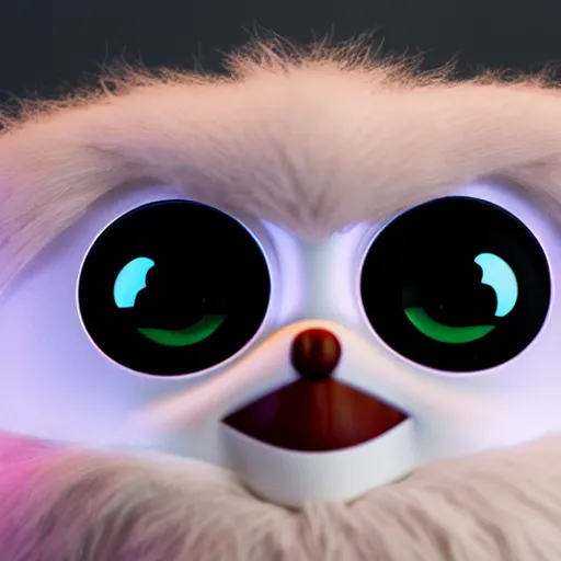 Prompt: A Furby designed by Apple Inc, studio photography