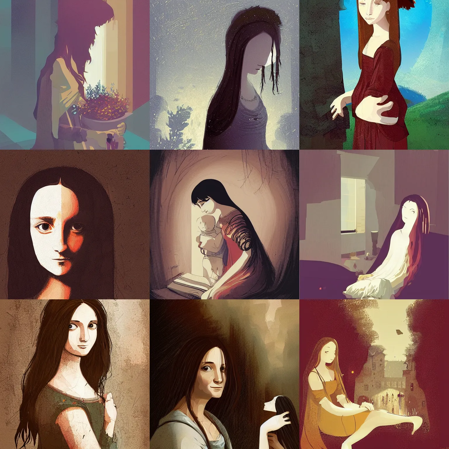 Prompt: lisa vinci da mona leonardo by pascale campion