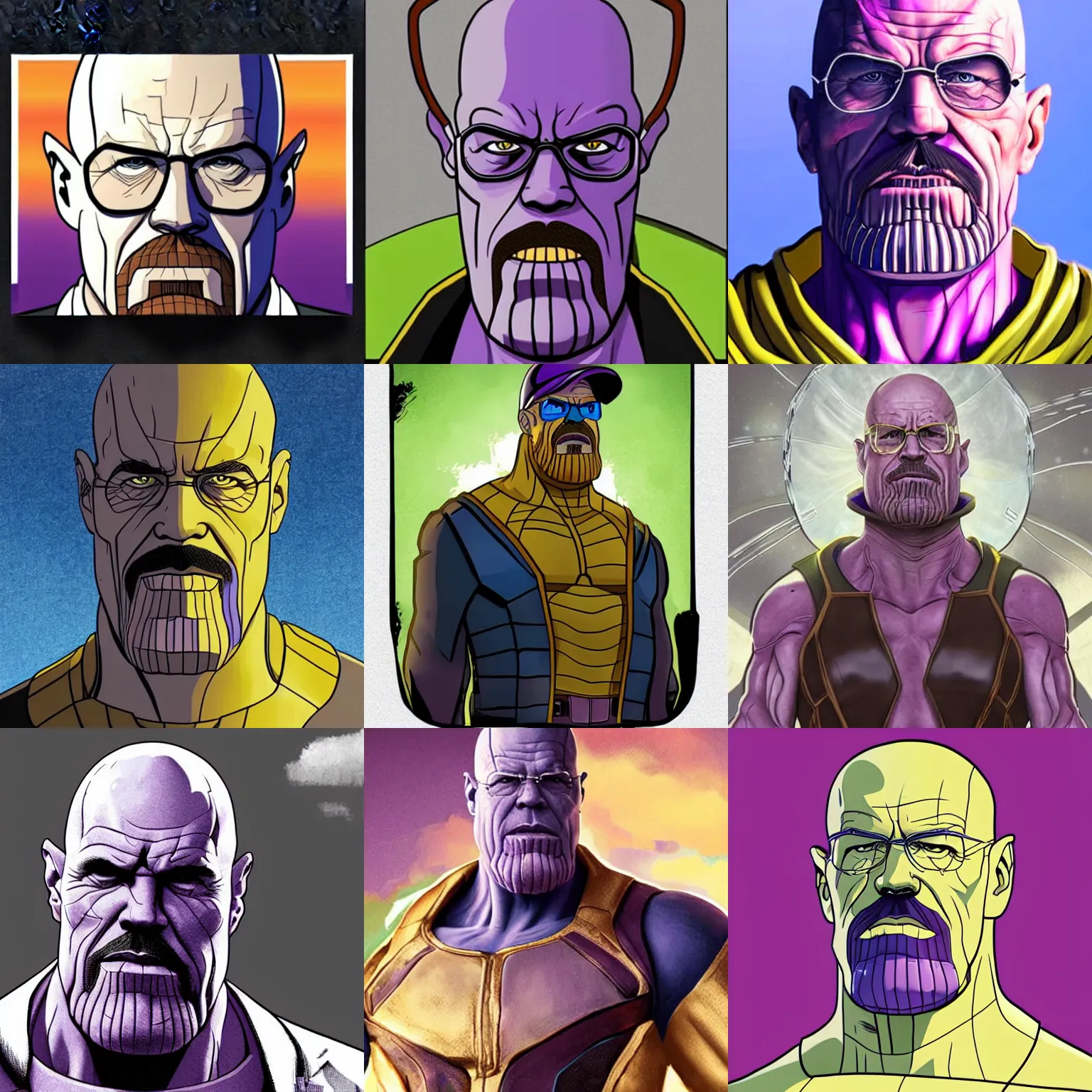Prompt: thanos as walter white, highly detailed, photorealistic