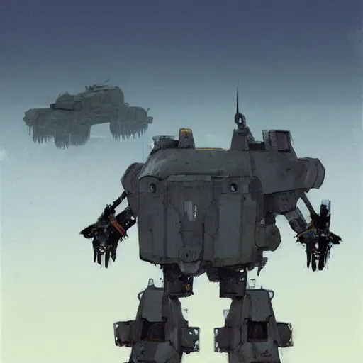 Prompt: War mech, Ian McQue