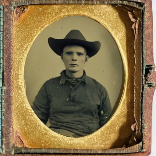 Prompt: tintype photo, bottom of the ocean, cowboy spider