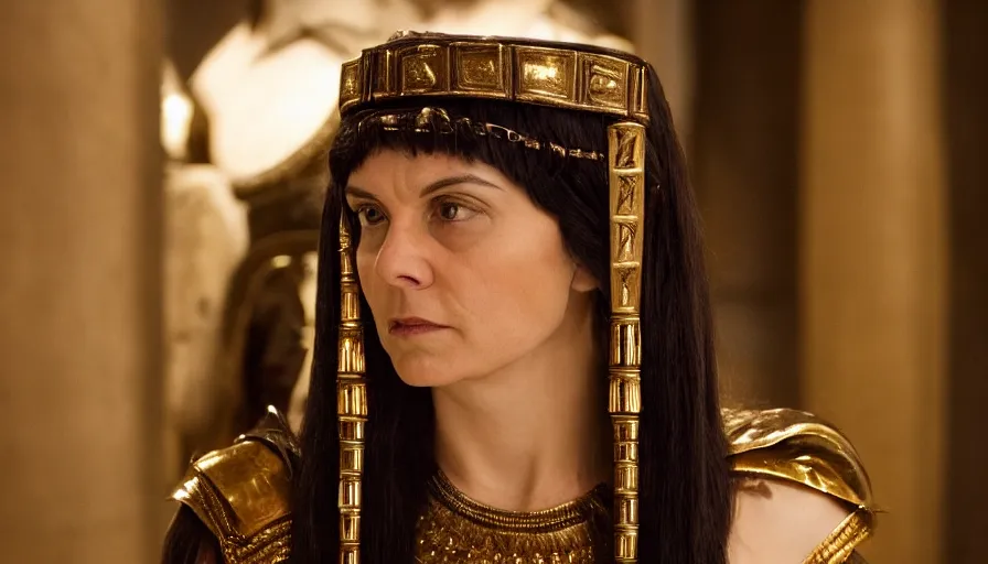 Image similar to alexandra d'addario as cleopatra in a movie