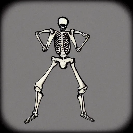 Image similar to human skeleton dancing