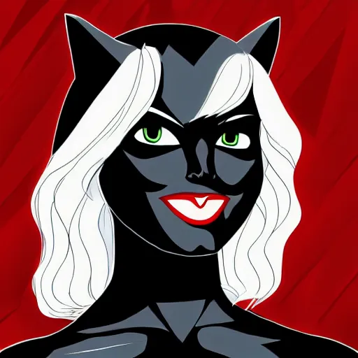 Image similar to (Marvel) Black cat polygon art