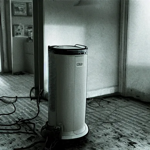 Prompt: photorealistic cinematic of a honeywell air purifier cleaning the air in chernobyl, detailed