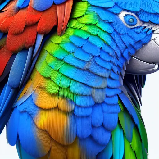 Image similar to fluids paint pouring forming blue parrot, intricate details, 16k, post processing, vivid colors, vray render