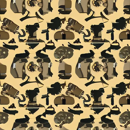 Image similar to steampunk camouflage pattern