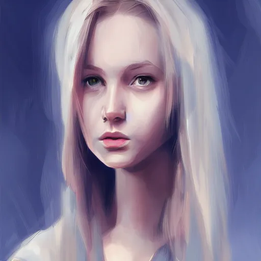 Prompt: girl, digital painting, artstation, portrait