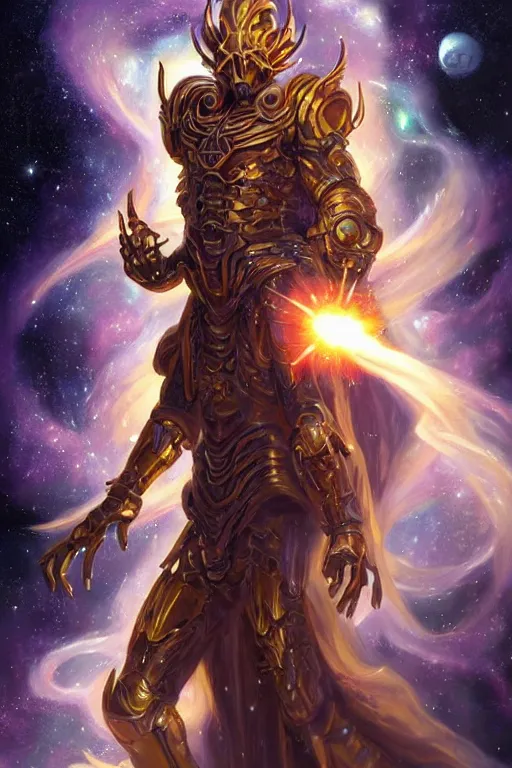 Image similar to beautiful oil painting with high detail of a wise space ent ( ( ( sobbing ) ) ) made of stars and plasma, hybrid from dungeons and dragons and art direction by james cameron ; by artgerm ; wayne reynolds art station ; cinematic quality character render ; low angle ; ultra high quality model ; production quality cinema model