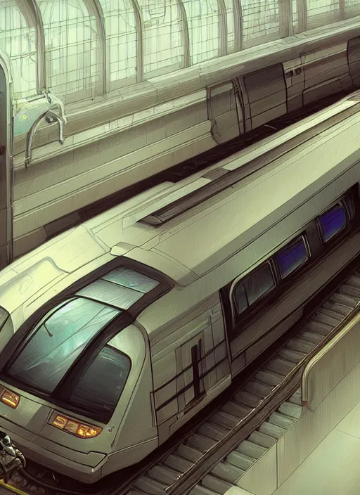 Image similar to perfectly - centered - drawing of empty subway train, intricate, highly detailed, digital painting, artstation, concept art, smooth, sharp focus, illustration, unreal engine 5, 8 k, art by artgerm and greg rutkowski and alphonse mucha