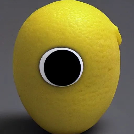 Prompt: a lemon in the shape of mark zuckerbergs head