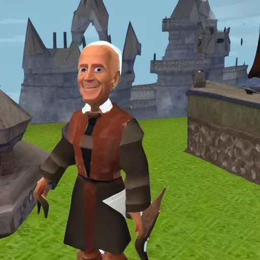 Prompt: joe biden as a runescape character, osrs gameplay