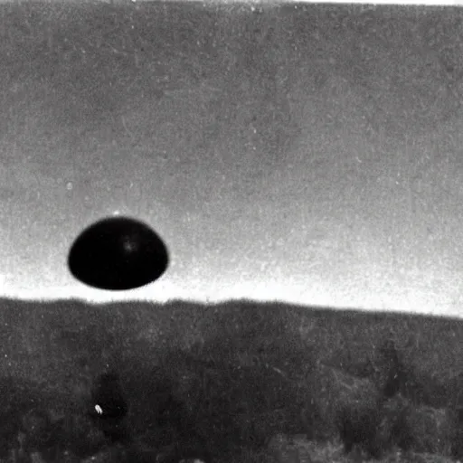 Image similar to found footage grainy black and photo of a ufo in 1920