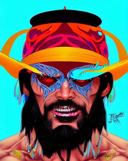 Image similar to digital art, fantasy portrait of randy macho man savage, crying big tears, by james jean, by ross tran, ultra detailed, character design, concept art, trending on artstation,