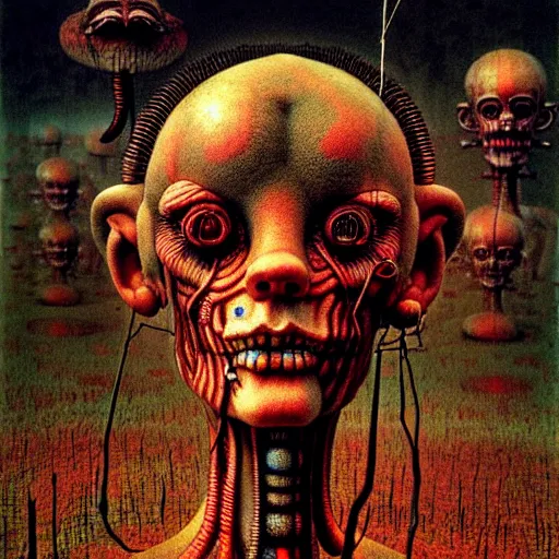 Image similar to fourth industrial revolution by otto dix, junji ito, hr ginger, jan svankmeyer, beksinski, claymation, hyperrealistic, aesthetic, masterpiece