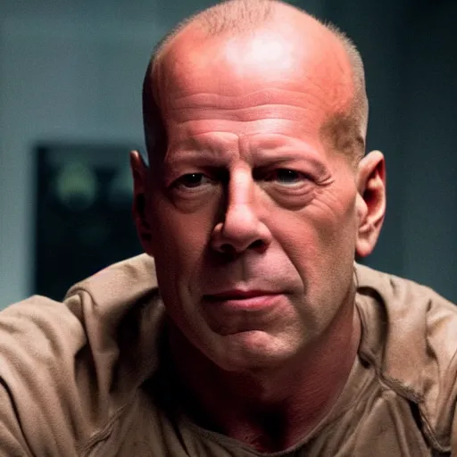 Prompt: Bruce Willis being a Marvel villain, 4K