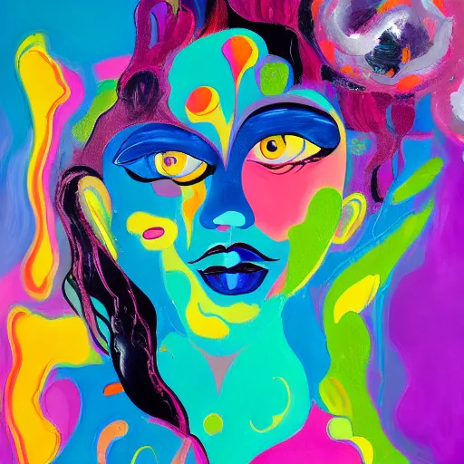 Prompt: a painting of aballerina, an ultrafine detailed painting by peter max and fiona rae and hernan bas and anna mond, featured on deviantart, metaphysical painting, biomorphic, fauvism, mixed media, photorealistic, dripping paint, palette knife texture, masterpiece