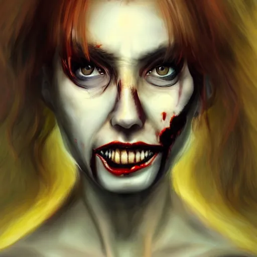 Image similar to hyperrealistic scary beautiful maniac deformed woman portrait of deep layers of fear sharp focus