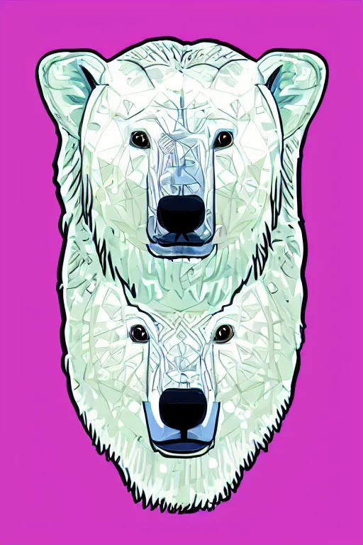 Image similar to Portrait of a polar bear, knight, medieval, sticker, colorful, illustration, highly detailed, simple, smooth and clean vector curves, no jagged lines, vector art, smooth