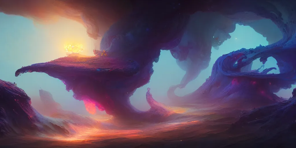 Image similar to two stars are collapsing into each other causing everything else around them to distort in a psychedelic mushroom way, extremely detailed digital painting, in the style of fenghua zhong and ruan jia and jeremy lipking and peter mohrbacher, mystical colors, rim light, beautiful lighting, 8 k, stunning scene, raytracing, octane, trending on artstation