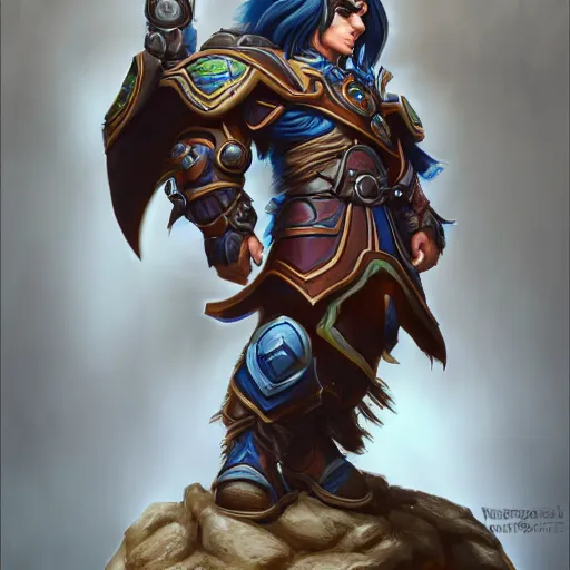 Image similar to varian wrynn, dmitry prozorov style, artstation, extremely detailed, 8 k, high quality, beatufil painting