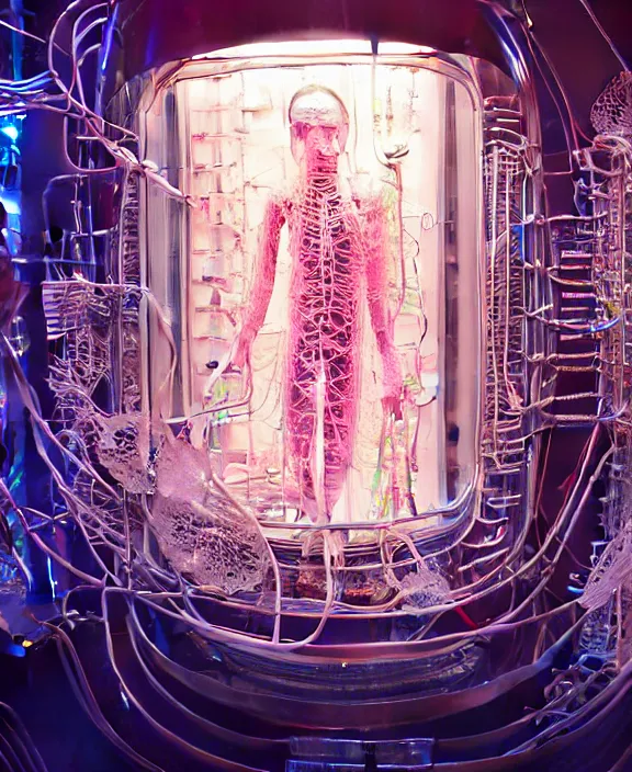 Prompt: intricate opulent transparent clear see - through portrait of microbes, fractal, neon lights, circuitry, dense industrial environment, ultra realistic, concept art, art deco, photorealistic, octane render, 8 k, unreal engine. art by nori inoguchi and sam kaplan and zachary goulko and christopher marley and artgerm