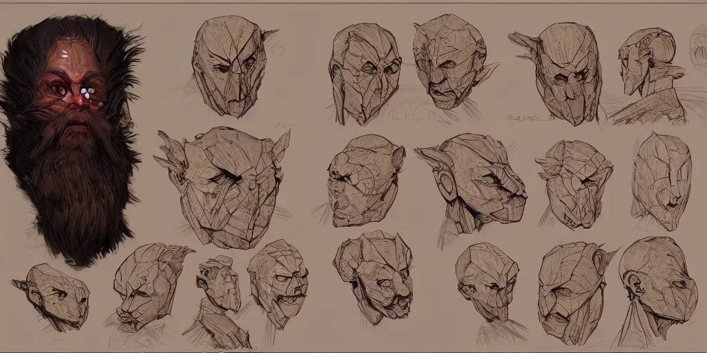 Image similar to wooden mask of joy design, character sheet, Moebius, Greg Rutkowski, Zabrocki, Karlkka, Jayison Devadas, Phuoc Quan, trending on Artstation, 8K, ultra wide angle, zenith view, pincushion lens effect