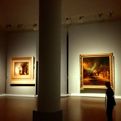 Image similar to this is not art, I will not pay for this, picture in a museum, ambient light, iphone 3gs