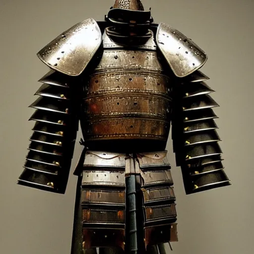 Prompt: samurai armor worn by mikael akerfeldt
