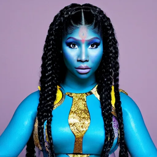 Prompt: nicki minaj in avatar, studio photo, award winning