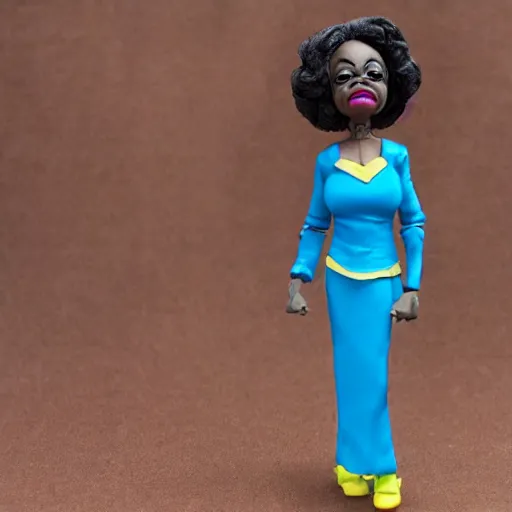 Image similar to maya angelou cosplay viola davis, stop motion vinyl action figure, plastic, toy, butcher billy style