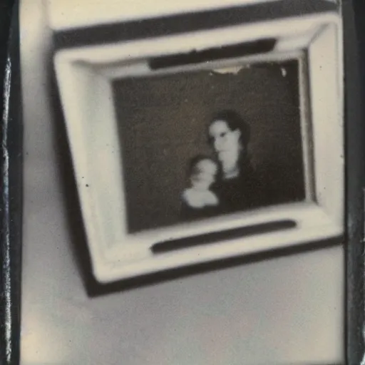 Prompt: infamous polaroid photograph of a horrifying discovery in the drawer of an abandoned house